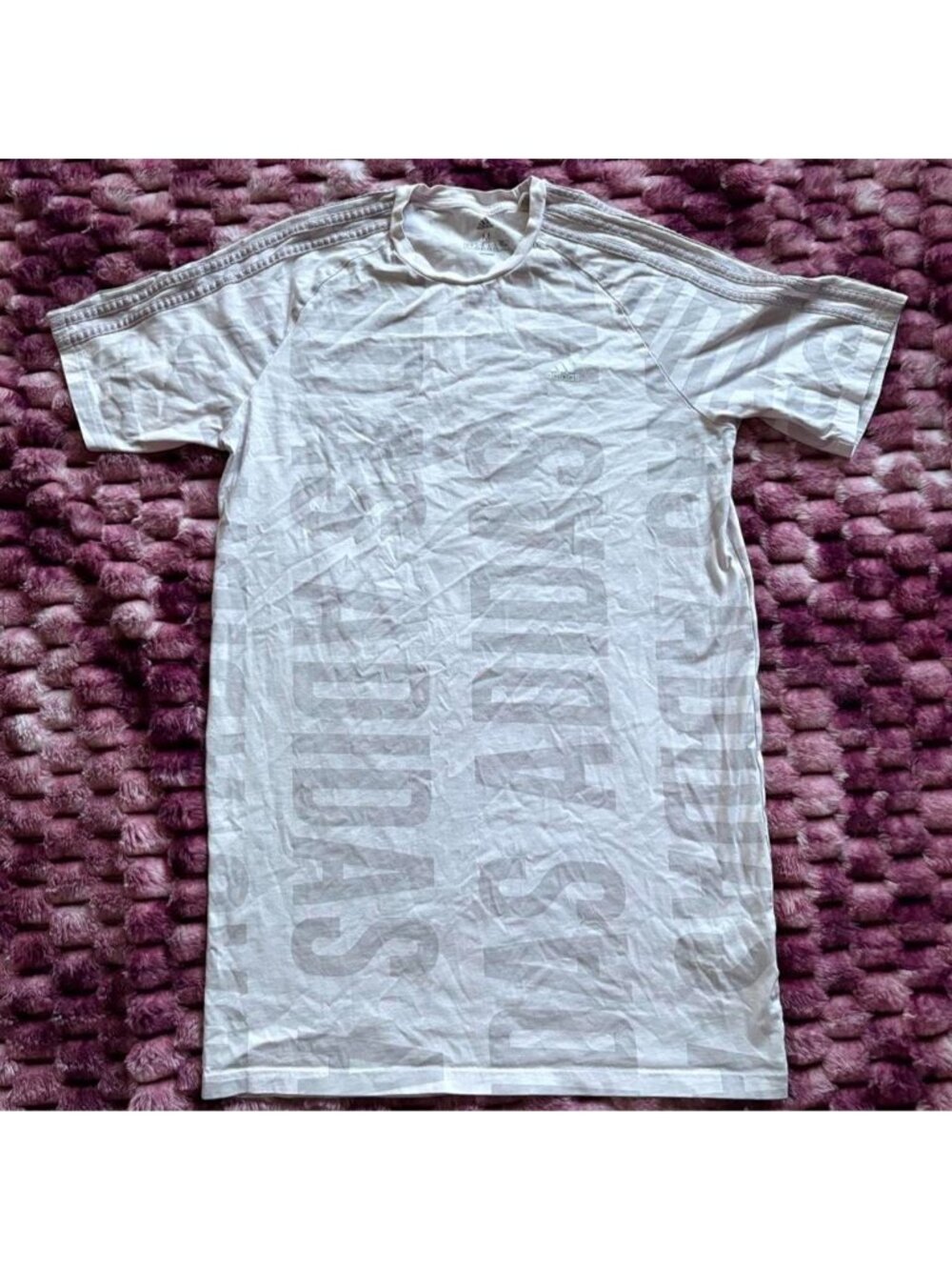 Adidas lavender logo T-shirt dress Pit -...